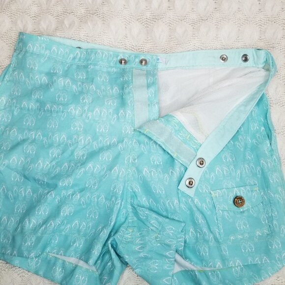 El Tuggle Flip Flop Swim Short light blue size 30 quick dry beach shorts pockets - Picture 6 of 13